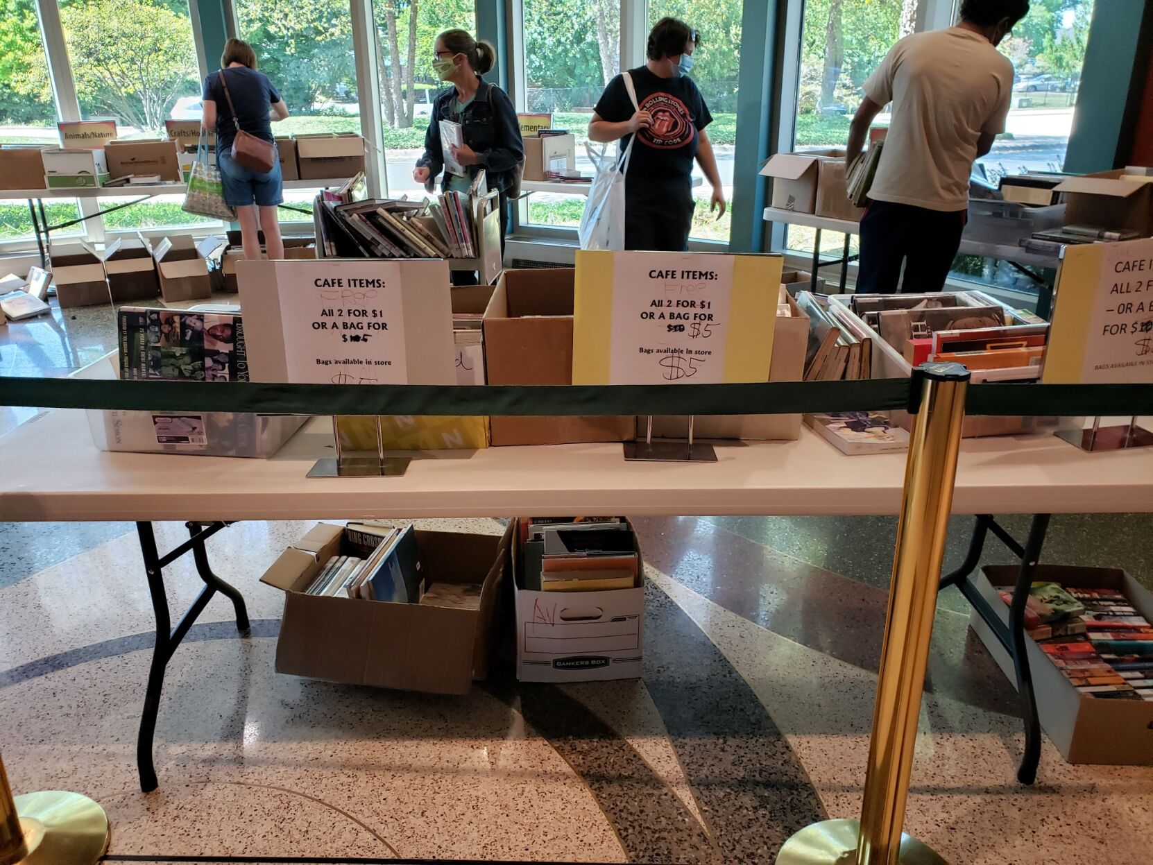 Free books during the last day of service at the Carmel Public Library.